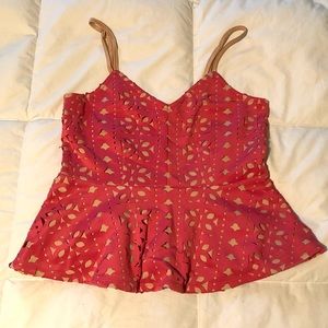NWOT BKE Boutique Peplum Laser Cut Tank